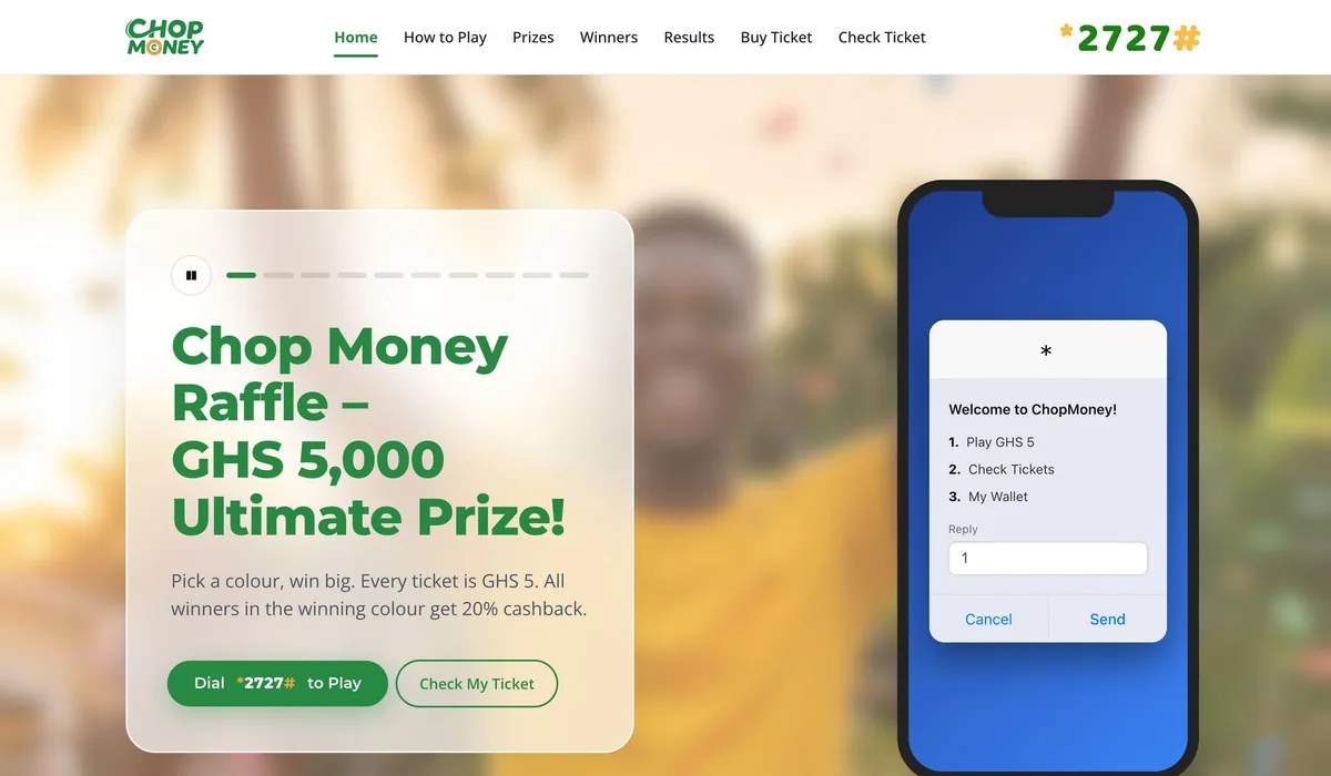 Chop Money website home page