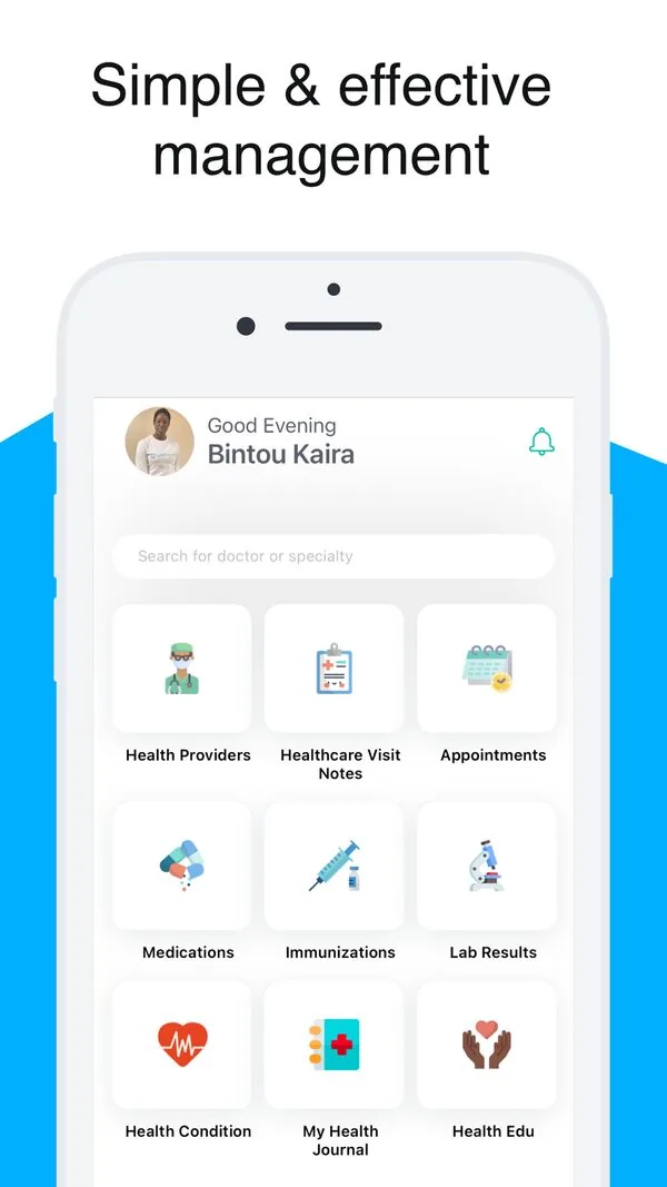 GAPhealth patient app home screen from the store listing