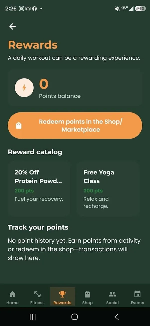 Lyf Arena rewards screen